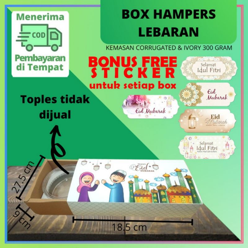 

Hampers box kue kering Lebaran / Parsel Idul Fitri