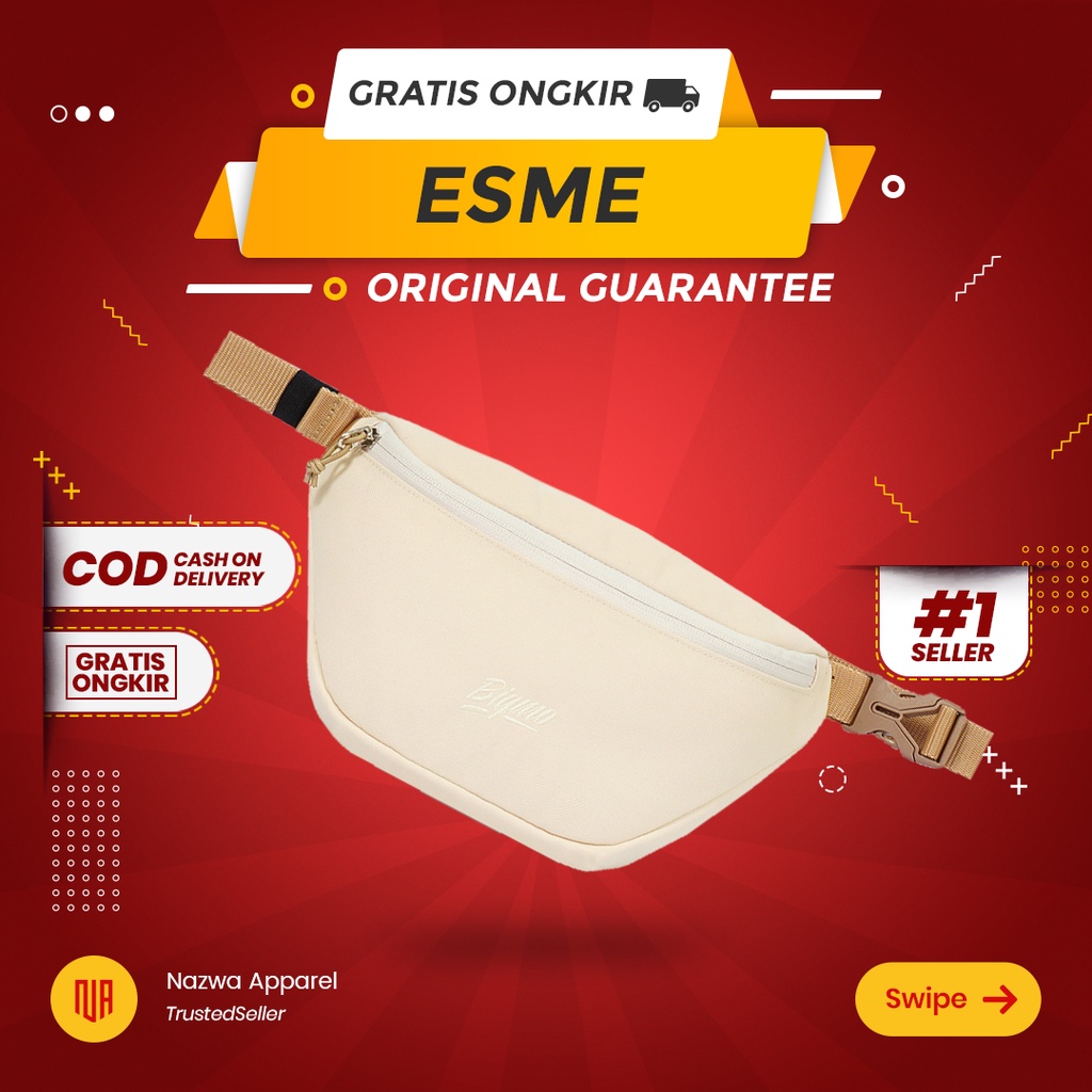 TAS PINGGANG WAIST BAG BIGMO ESME MILKY VANILLA