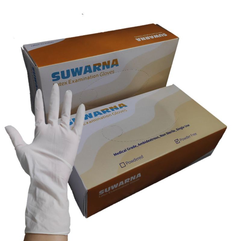 Sarung tangan latex non powder suwarna powder free / glove suwarna