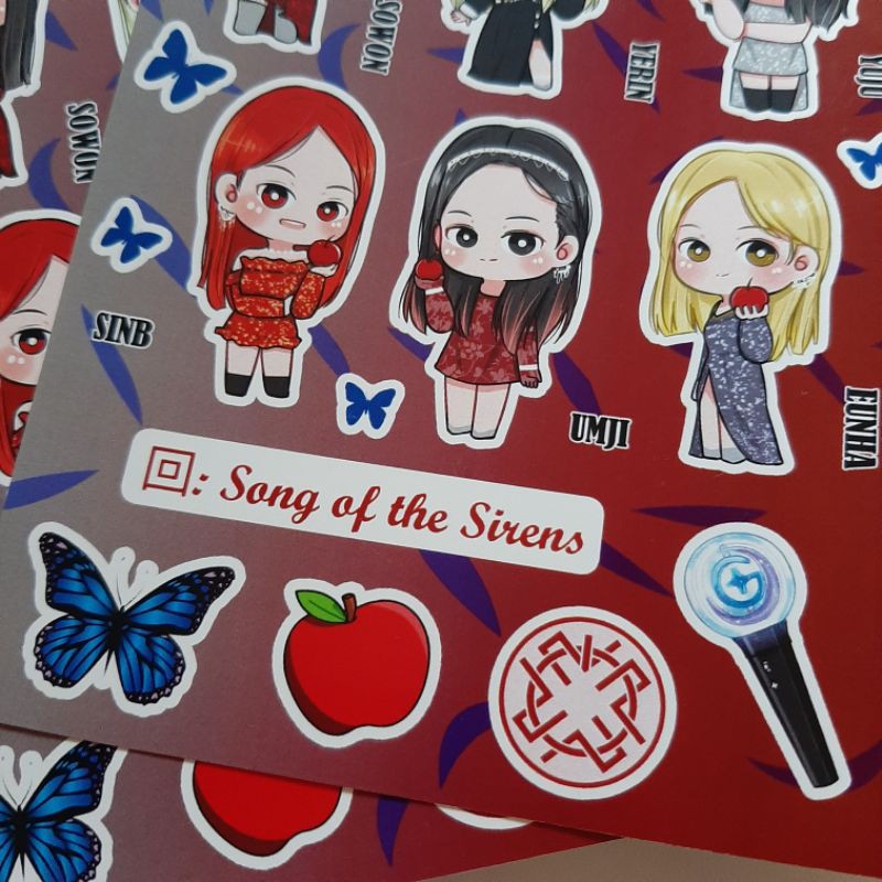 Sticker GFRIEND APPLE chibi fanart