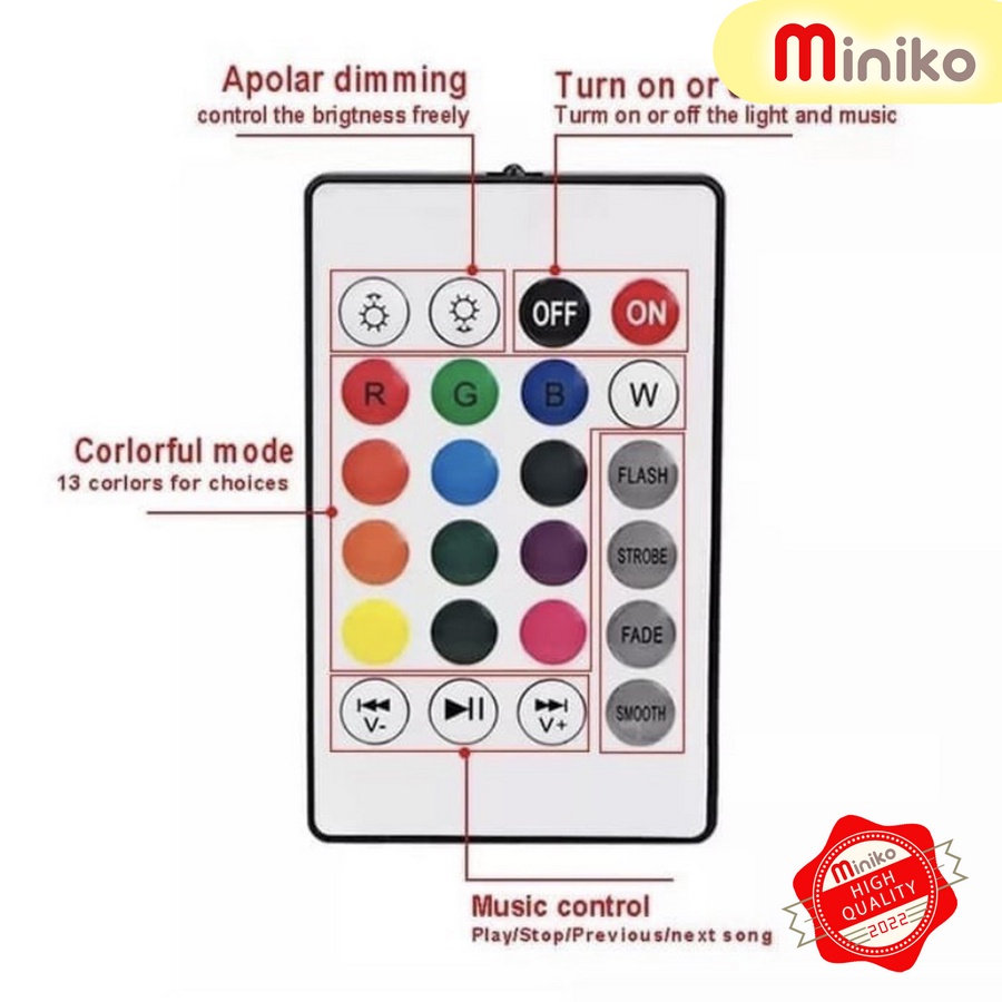 Lampu Disco Speaker Musik Bluetooth 2 in 1 - Lampu Sepker LED _lampu disko Miniko