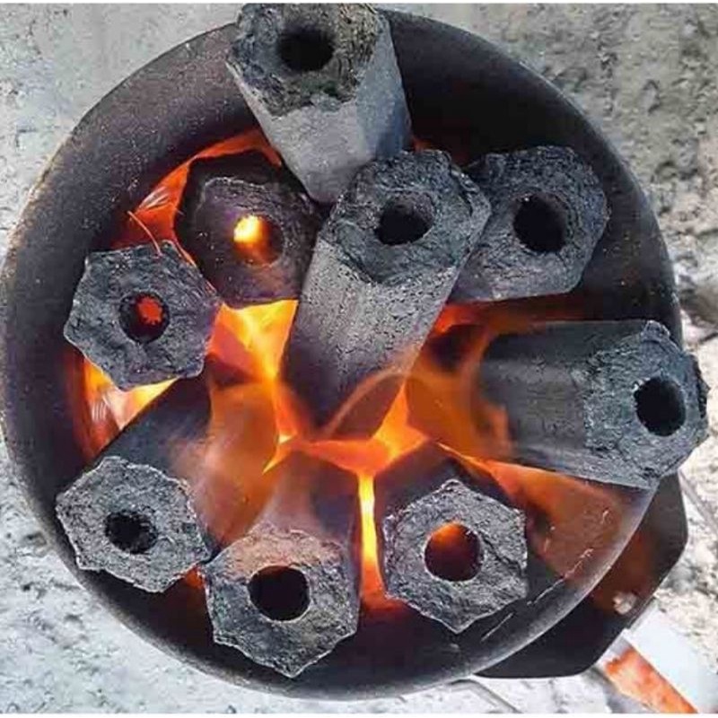 Arang Briket Sawdust Super Hexagonal Ekspor