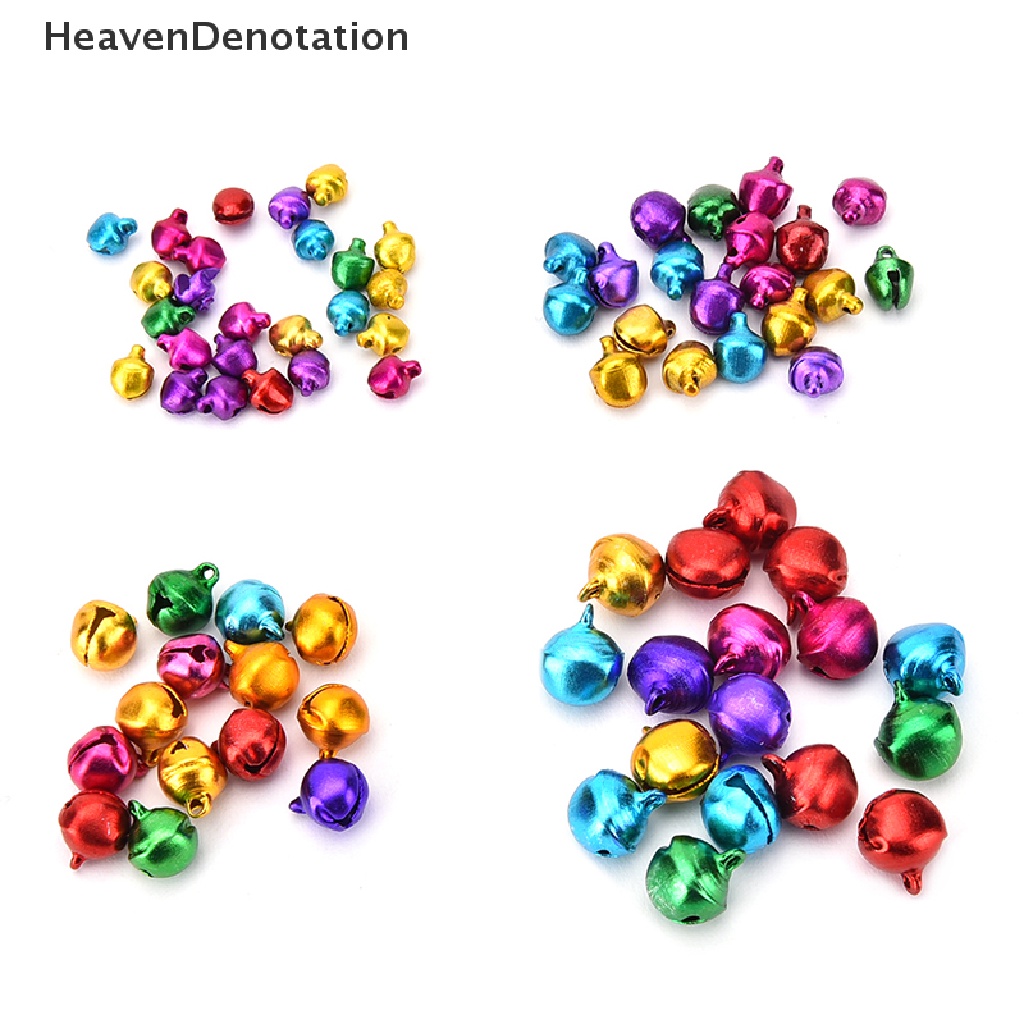 [HeavenDenotation] 100 Pcs/Set Small Jingle Bells Colorful Loose Beads Decoration Pendant DIY Craft