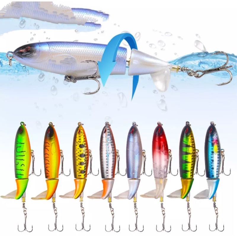 umpan pancing minnow pencil propeller