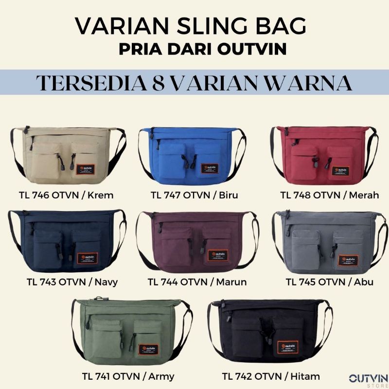 ARGL Tas Selempang Slingbag Pria Casual Tas Slempang Bahu Cowok Murah Keren