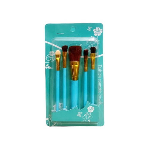 TERLARIS!! KUAS MAKE UP BIRU FASHION COSMETIK BRUSH ALAT KOSMETIK ISI 5PCS