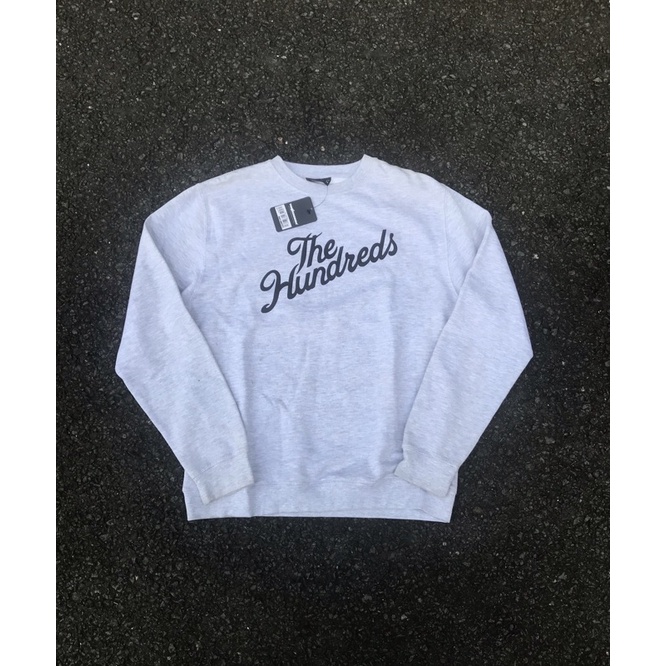 THE HUNDREDS FOREVER SLANT LOGO CREWNECK GREY