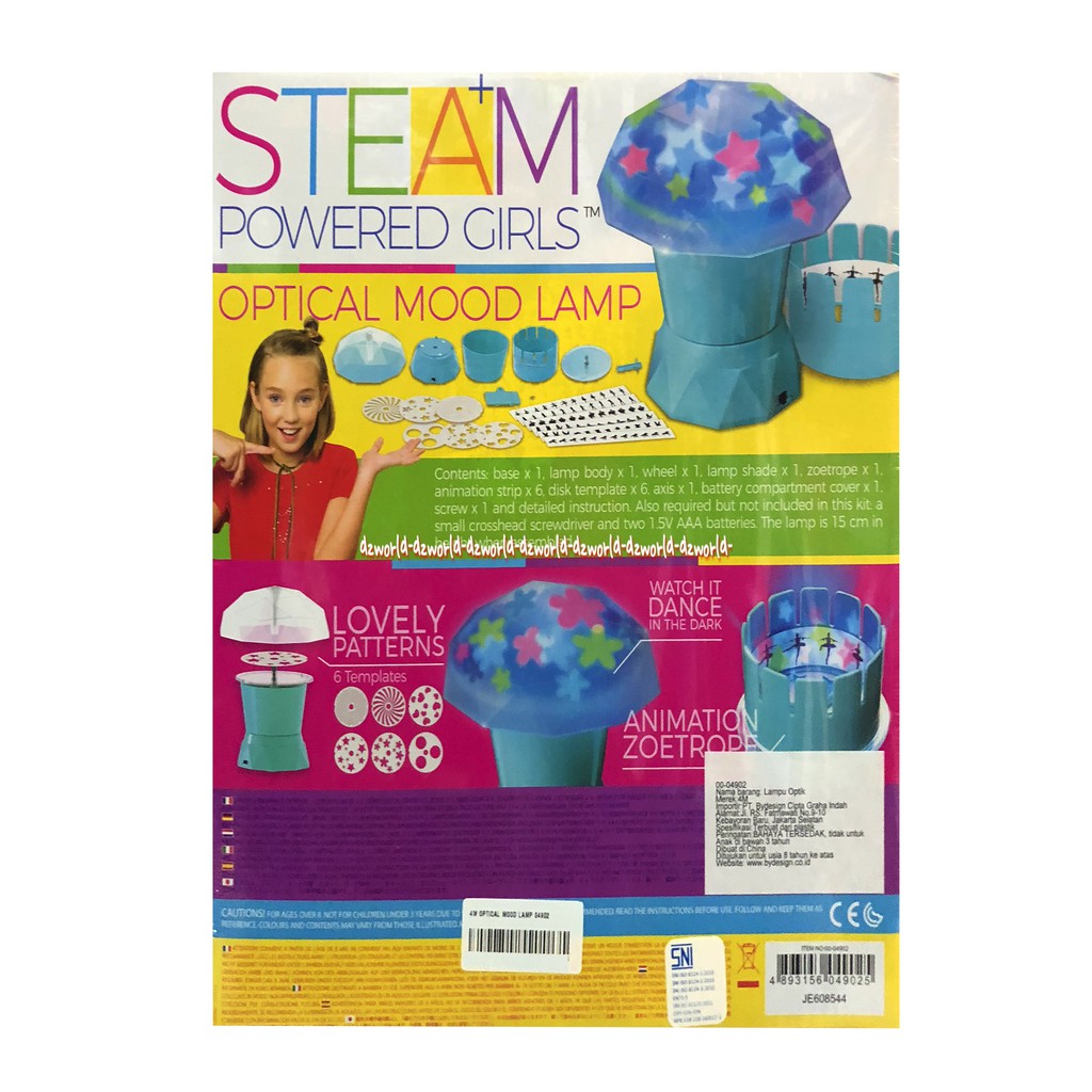 4M Steam Powered Girl Optical Mood Lamp Mainan Science Anak