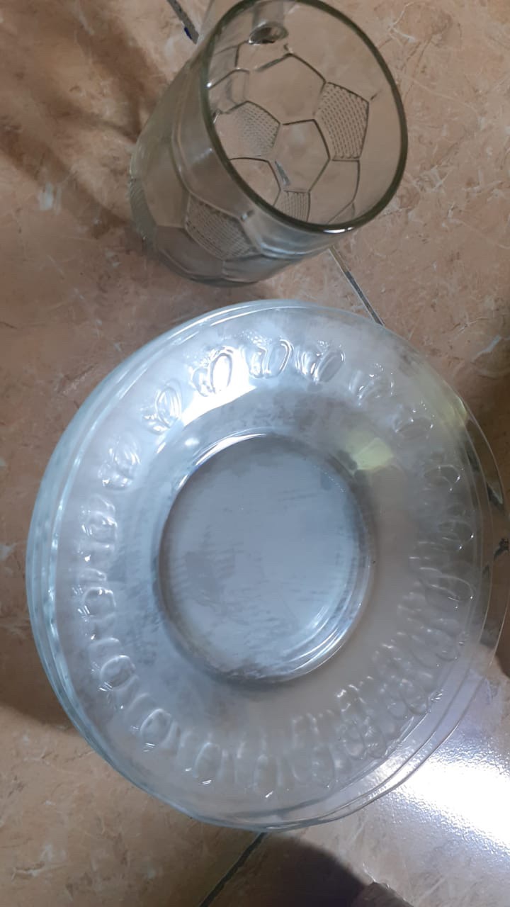 Piring Kaca Bening 22cm - Piring Beling 22cm