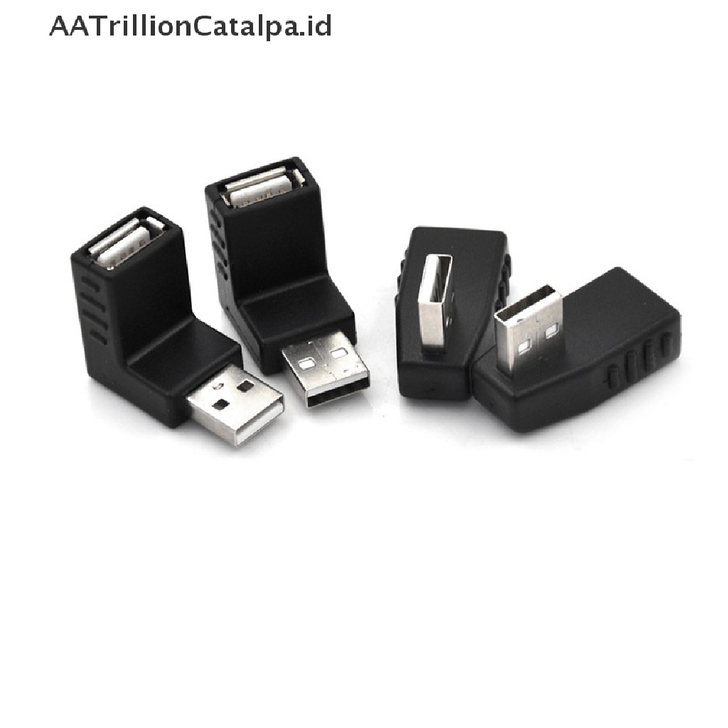Adapter Konektor Extension USB 2.0 Male Ke Female Bentuk L