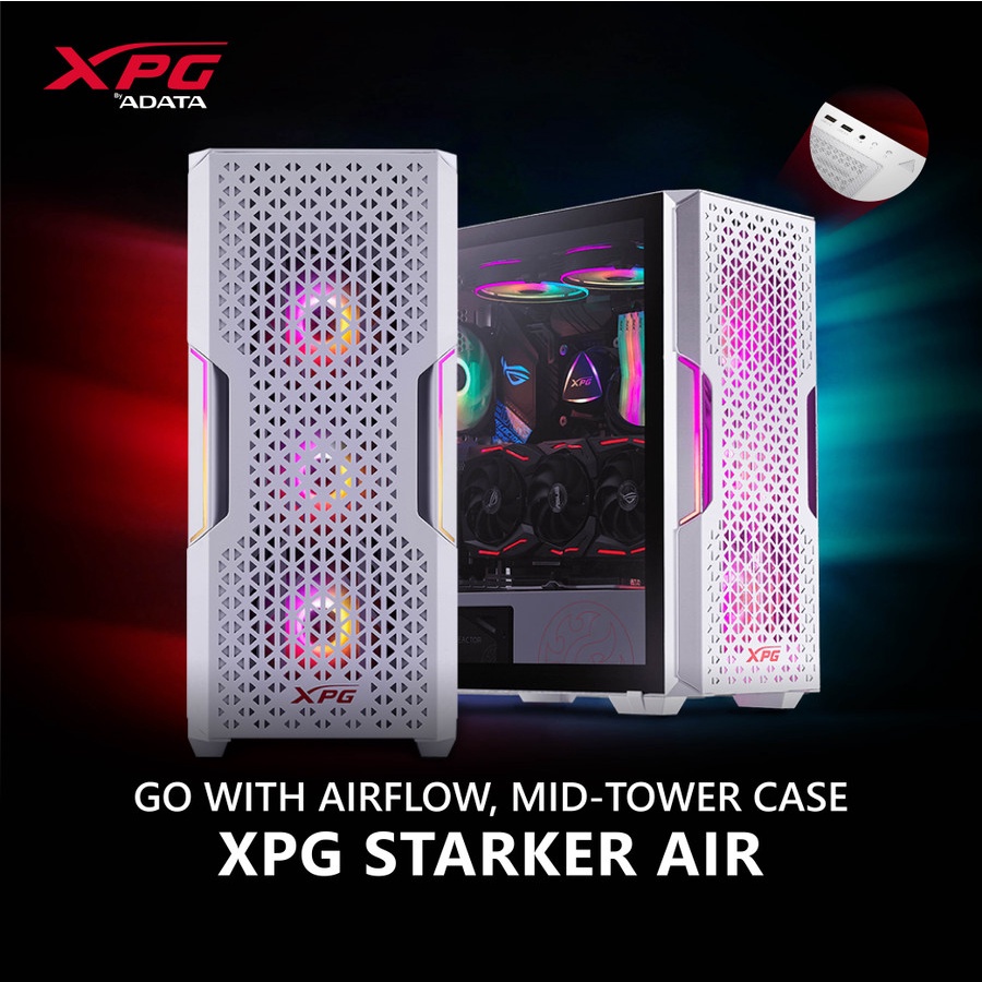 Case ADATA XPG Starkerair | Black / White | Casing Gaming Starker Air