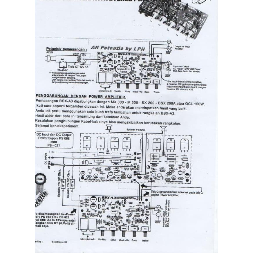 W J Kit Mb1 Gsx A3 Echo Mictoel Preamp Tone Control Preamp Simbol2 Shopee Indonesia