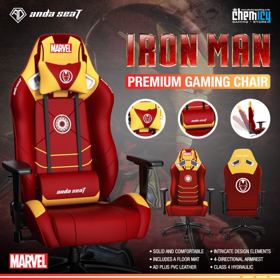 AndaSeat Iron Man Edition Gaming Chair / Kursi Gaming