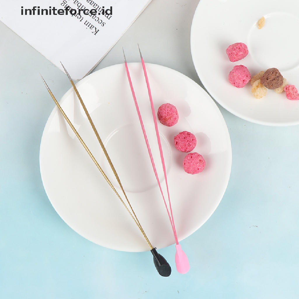 Infiniteforce.id 1Pc Pinset 2 Kepala Bahan Metal Dengan Kepala Silikon