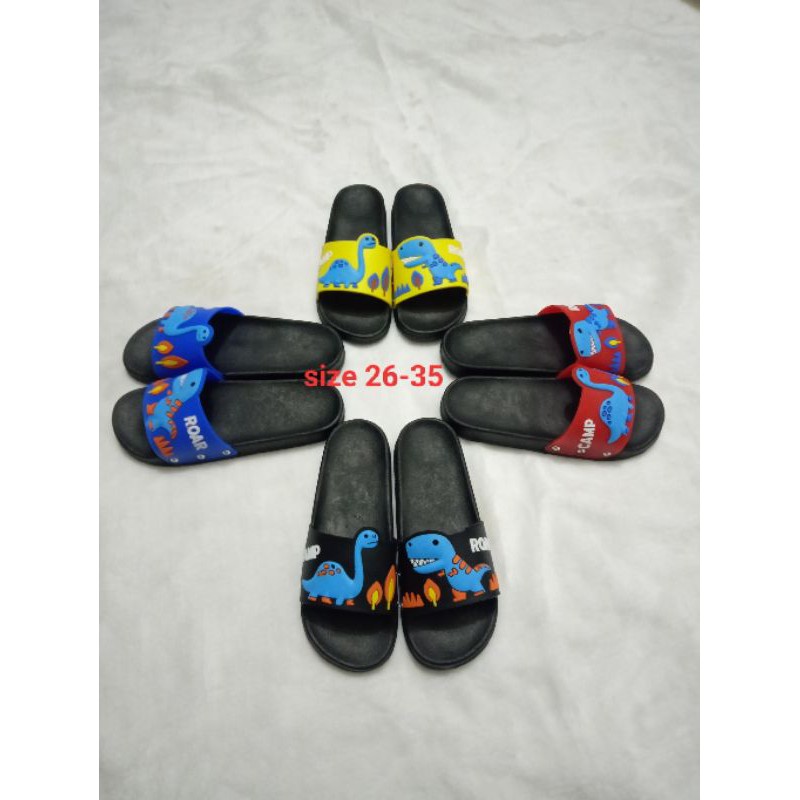  Sandal  anak  laki  laki  dino roar sol hitam Shopee Indonesia