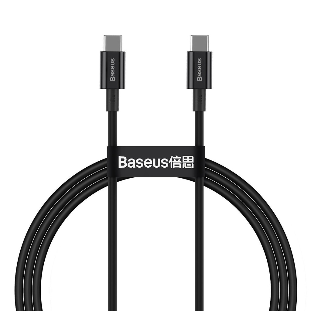 Baseus Original Superior Kabel Data Type C to Type C 100W 5A Super Fast Charging Quick Charge PD 3A Charger Casan Tipe C Ori