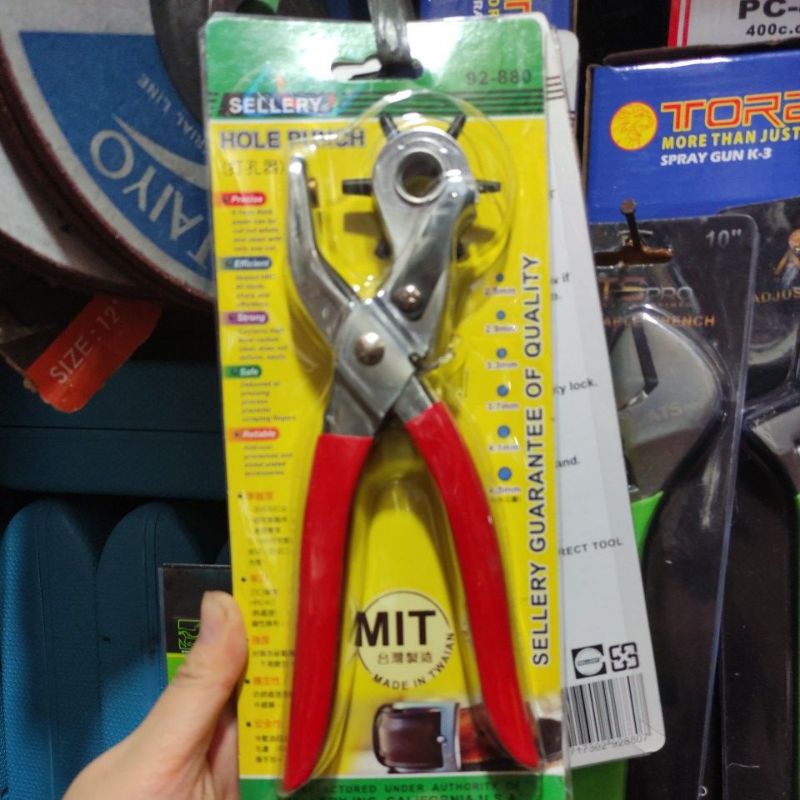tang peluang ikat pinggang sellery /hole Punch sellery 6ukuran  ( 2,5mm-4,5mm)