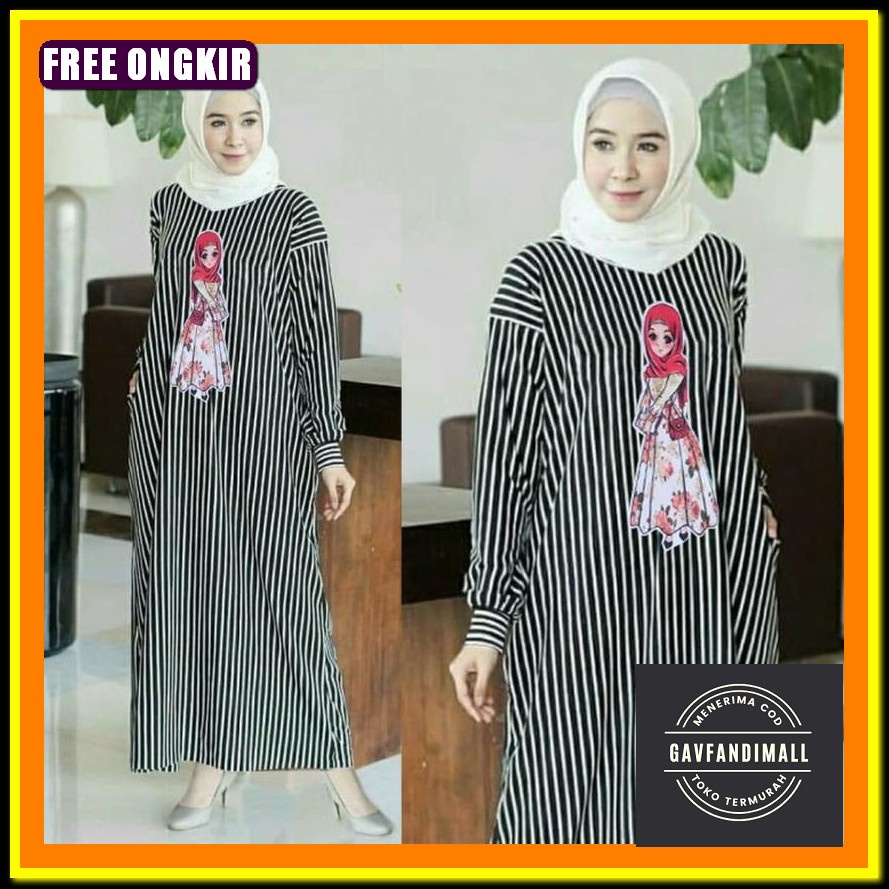 Dress Anisa Rahma Arrafi Gemis Kekinian Baju Muslim Moderen Fashoin Muslim Wanita Terlaris Gamis Max