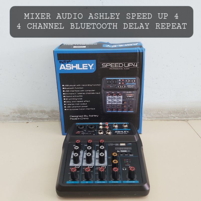 ASHLEY Mixer Speed Up 4 Channel Bluetooth Delay Repeat Soundcard Speedup Asley