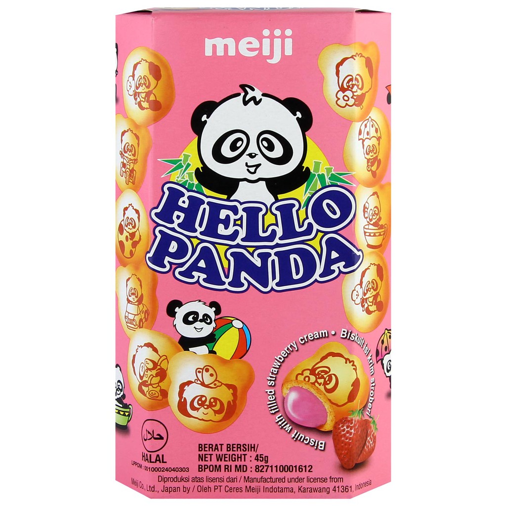 

Meiji Hello Panda Stroberi Strawberry 45 gram Cemilan Anak