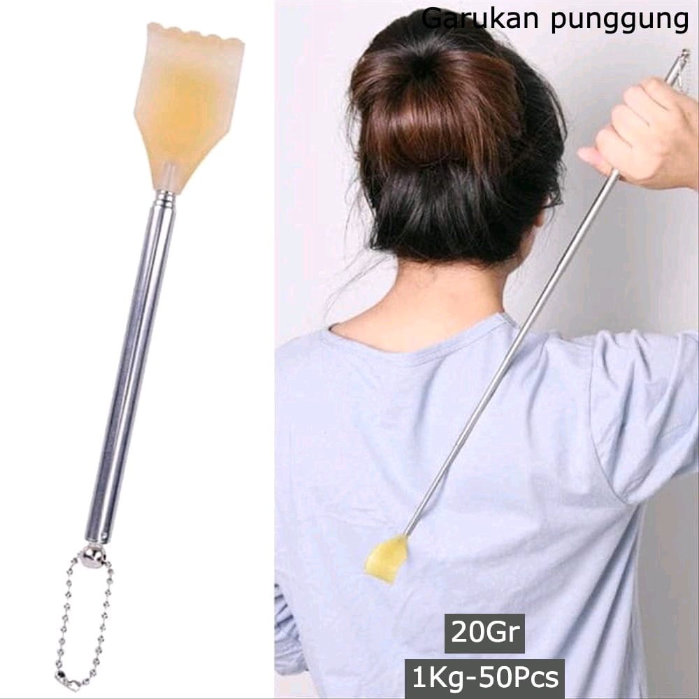 Garukan Punggung Bentuk Tangan Bahan Stainless Plastik Bisa Panjang Bisa Pendek Enak Dipakai