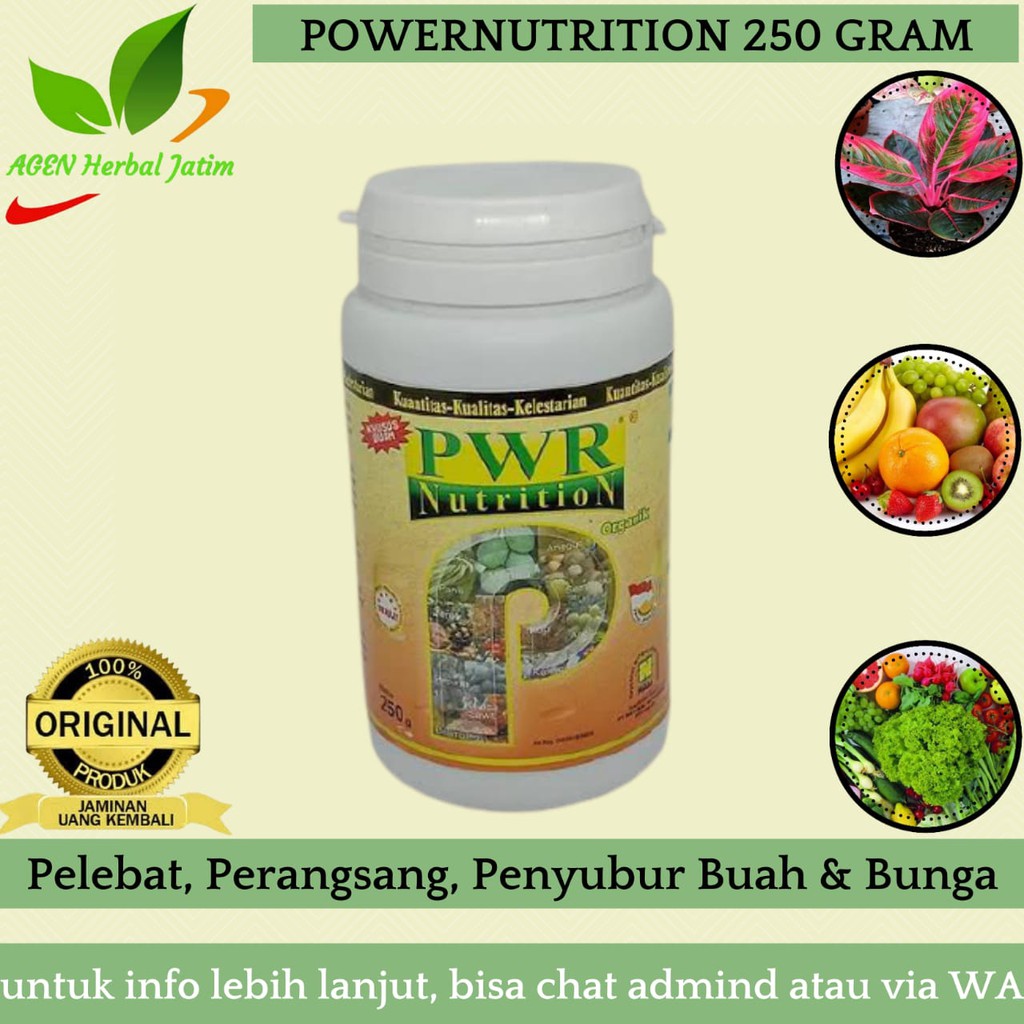 Media Tanam Pupuk Organik Pelebat Perangsang Eco Farming Buah, Bunga Dan Daun POWERNUTITION 250gram