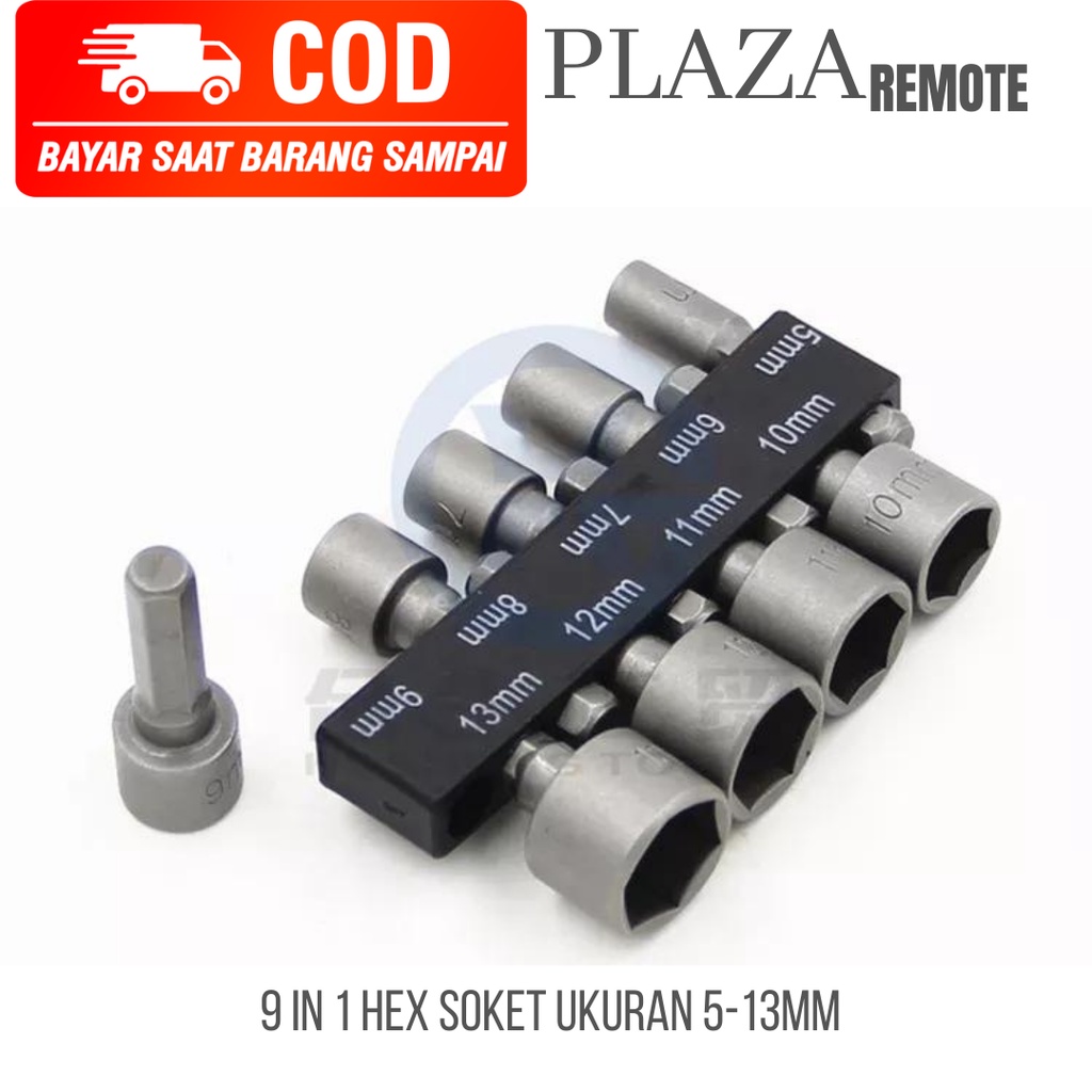 MATA BOR Hex NUT Soket ROOFING SET 9 PC DAN 14 PC