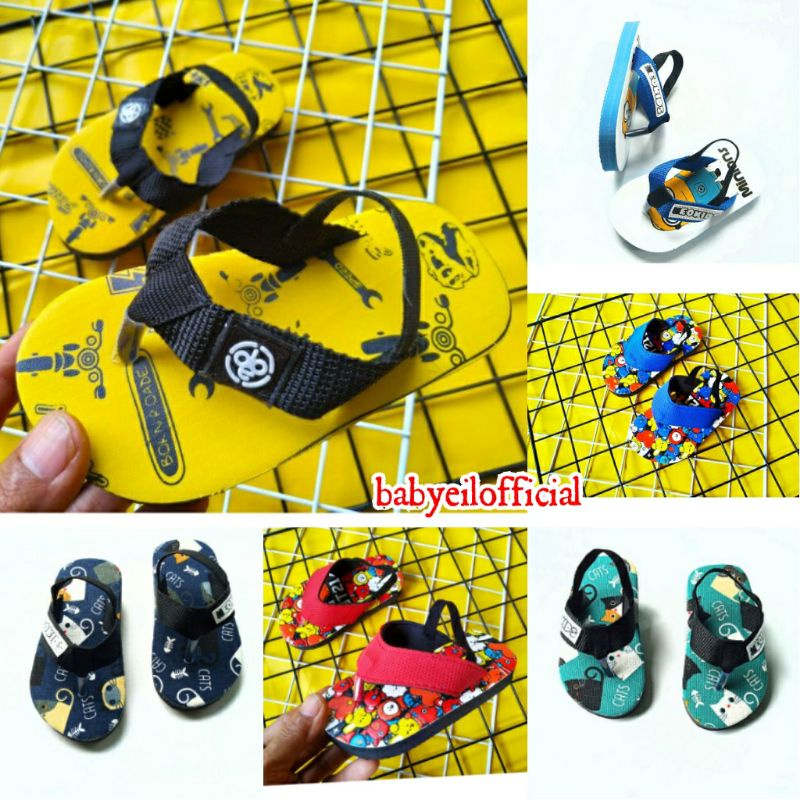 Sandal jepit tali belakang sandal bayi sandal flip flop