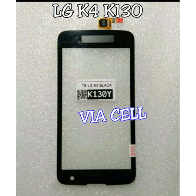 TOUCHSCREEN LAYAR SENTUH TC TS KACA DEPAN LCD LG K4 K130 K130Y K121 ORIGINAL