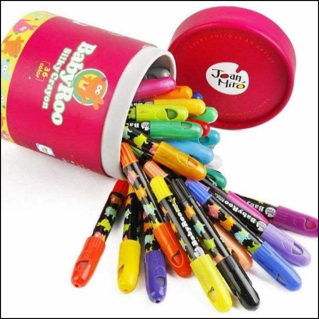 

JOAN MIRO BABYROO SILKY CRAYON 36PCS BODY FACE PAINTING CHILDREN SAFE