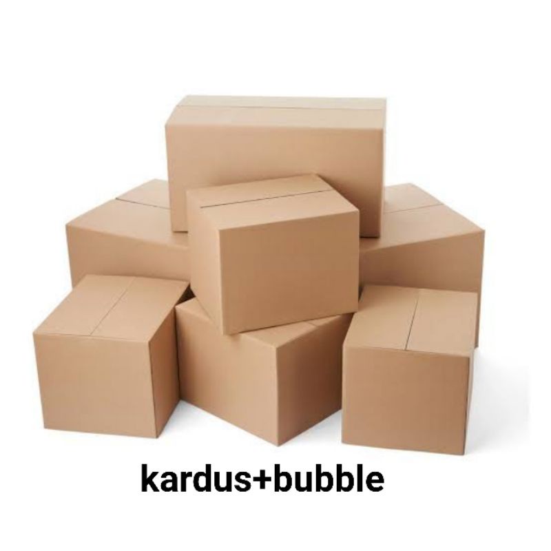 

Tambahan kardus dan bubble wrap