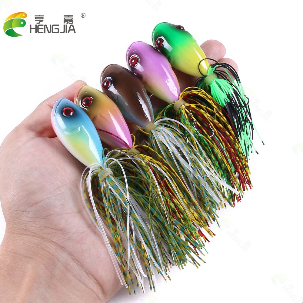 HENGJIA 5PCS Minnow Wobblers 10cm/10.5g Frog Fishing Lure Artificial Bait Hard Swimbait Plastic Crankbaits Fishing Tackle Lures