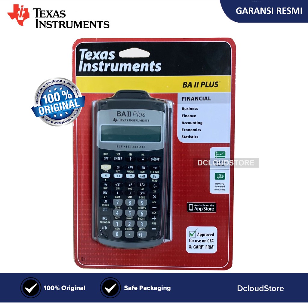 Jual Calculator Original BA II Plus Financial Texas Instrument ...