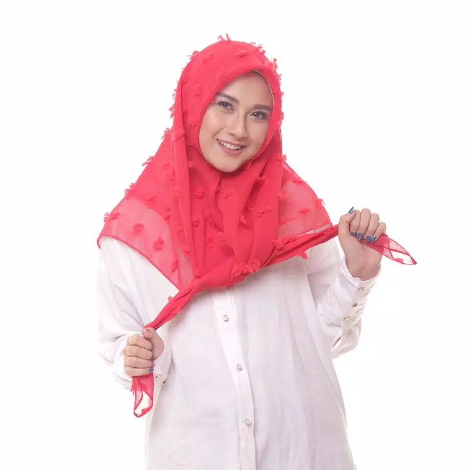 Jilbab rubiah murah / ruby / linen ruby / square