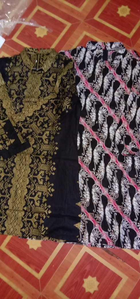 Tey-17 Batik Wanita Asj Sa Hrb026 Kenongo Kemeja Tosca Pendek