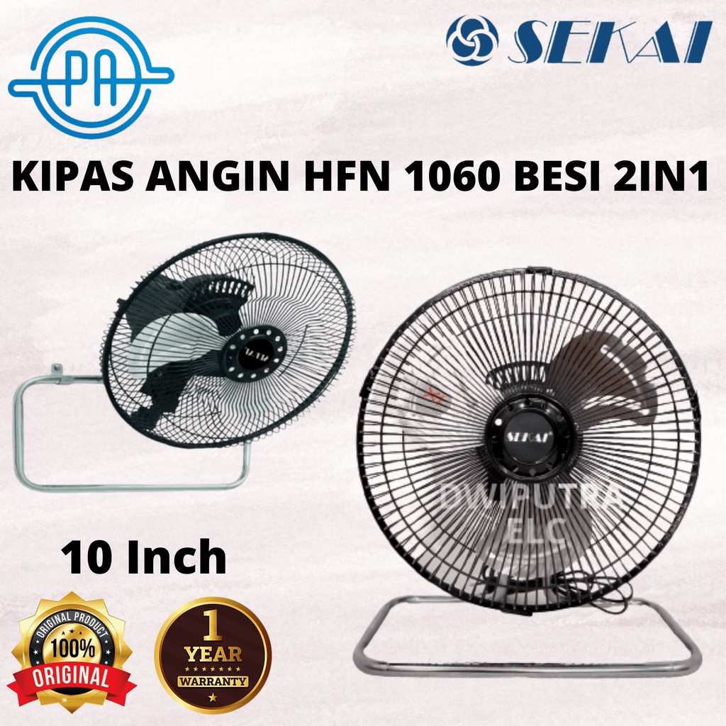 KIPAS ANGIN MEJA SEKAI HFN1060 HFN 1060 BESI 2IN1