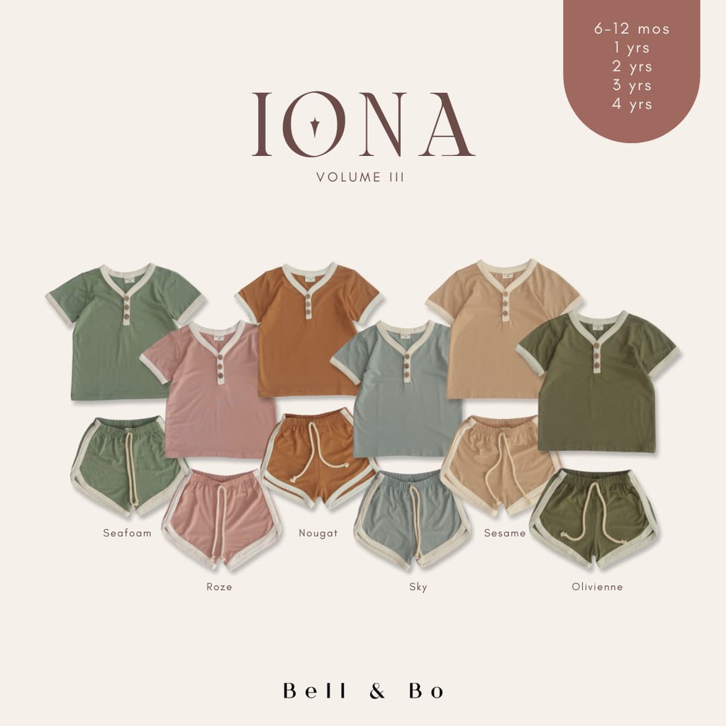 BELL &amp; BO - Iona set Bamboo - Setelan anak laki dan perempuan bahan bamboo