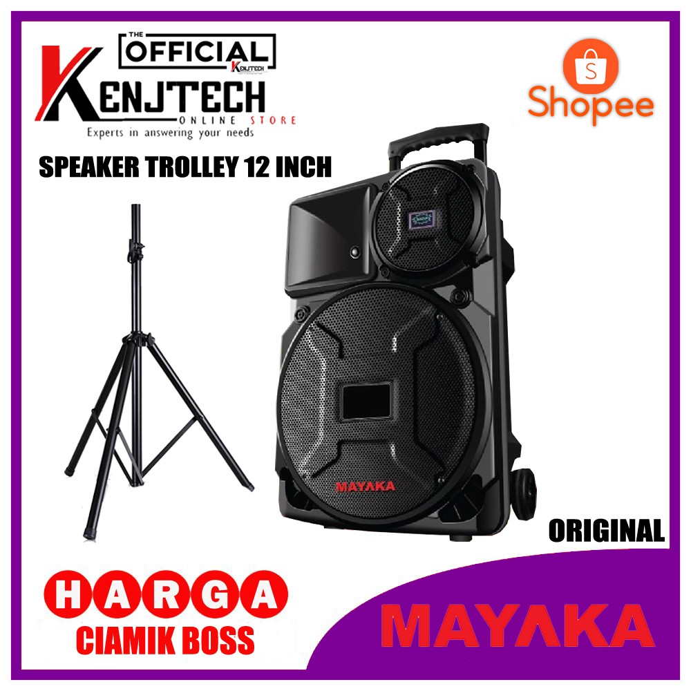 Speaker Portable bluetooth Meeting wireless 12 Inch mayaka SPKT A22 AB free tripod