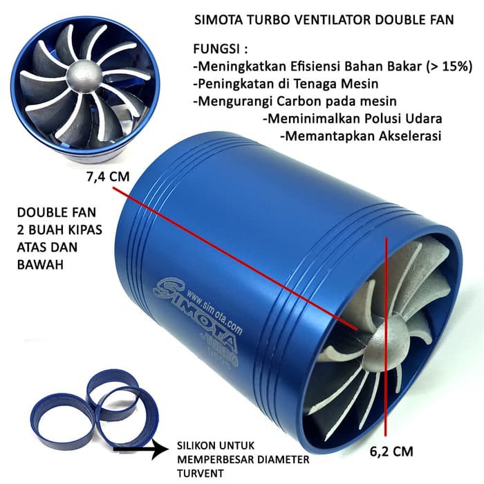 Turbo Ventilator Double Blade Doubel Fun