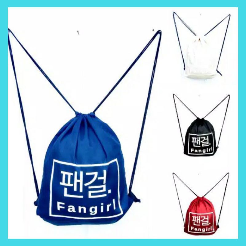 STRINGBAG TAS SERUT FAN GIRL bahan drill halus premium