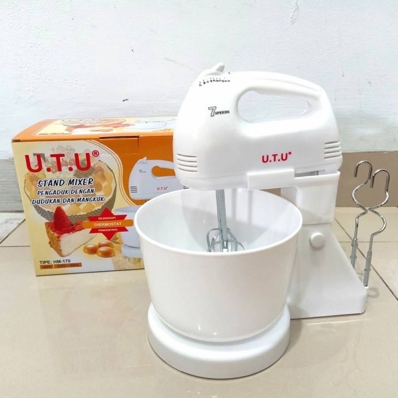 UTU Stand Mixer HM-170 | Mixer Com Berdiri Pengaduk Adonan Berdiri