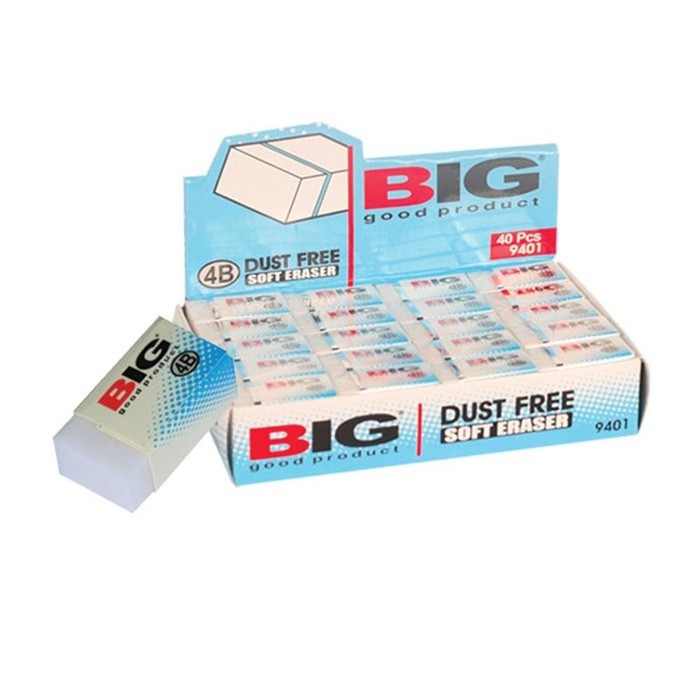 

Penghapus Karet Merk Big | Good Product | Colour Eraser | 4B | Dust Free | Soft Eraser | Ecer