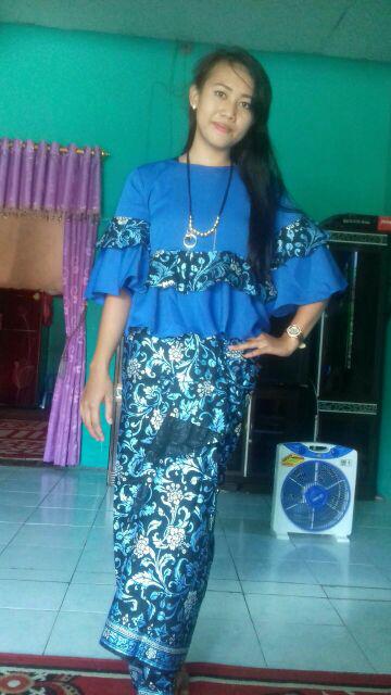 Batik Couple Kebaya / Sarimbit Sania Ruffle Rama Sinta