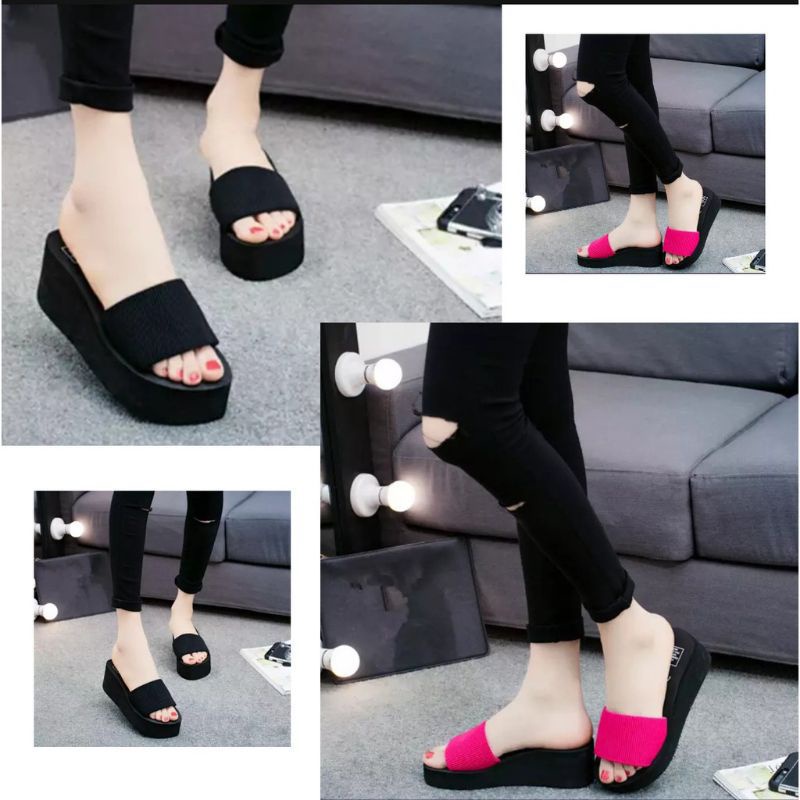 Sandal Wedges Selop Andin