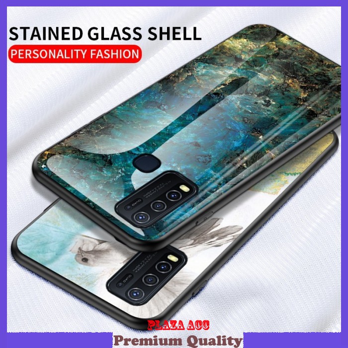 Elegant Case Vivo Y30 - Casing Vivo Y30 Case Marble Cover Glass
