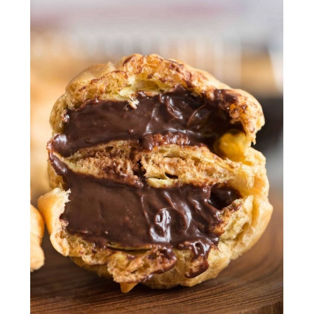 

Kue soes vla cokelat/kue sus coklat/choux