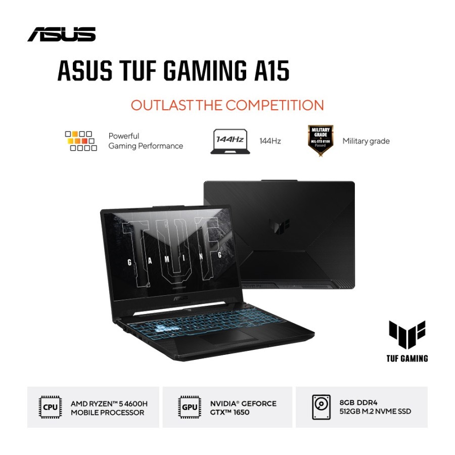 Asus TUF A15 FA506IHRB-R565B6T-O11 /AMD Ryzen 5-4600H/8GB/512GB SSD