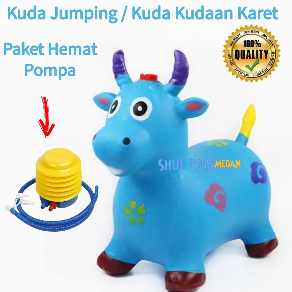 Animal Jumping Mainan Kuda Kudaan Karet / Mainan Anak Kuda Karet Musik