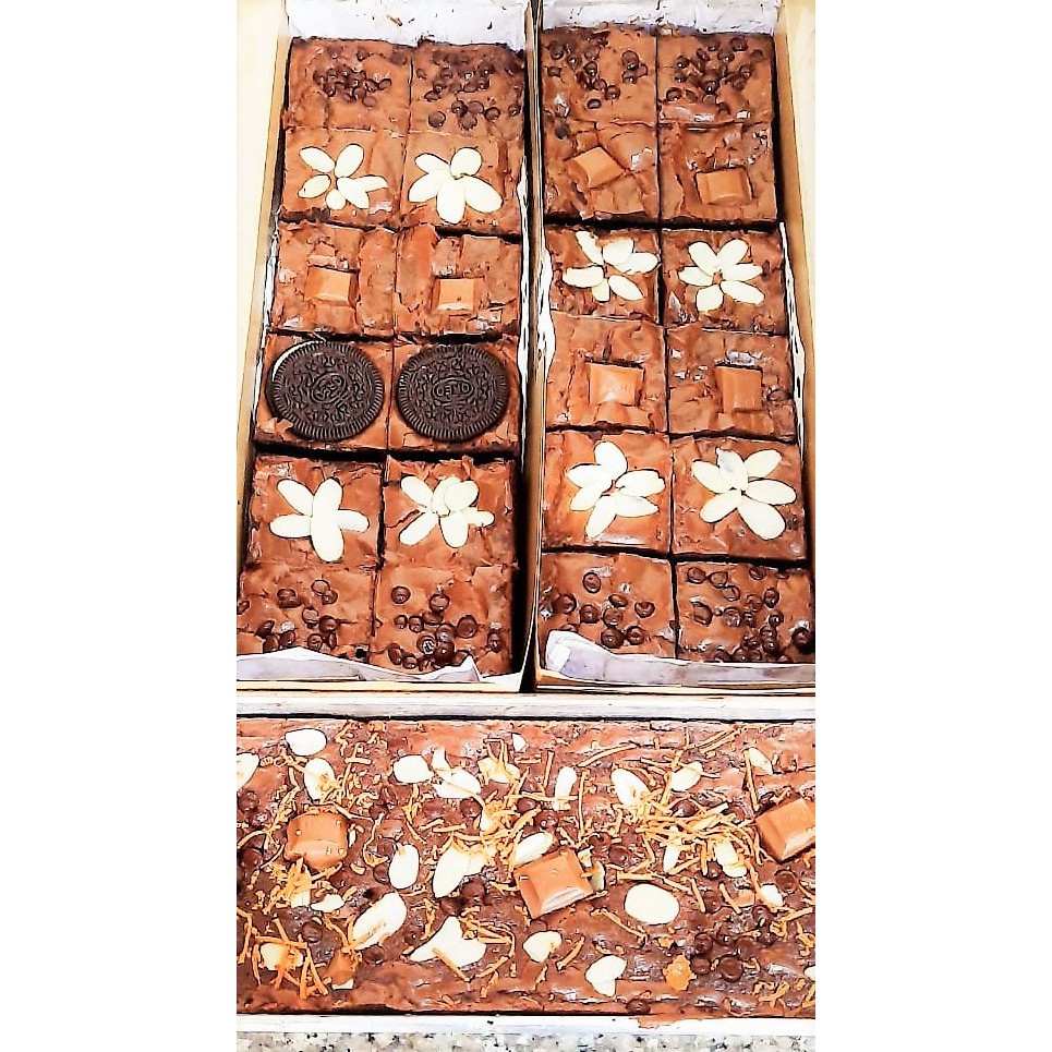 

Brownies Sekat / Fudgy Brownies / Brownies Coklat / Roti Coklat / Brownies Panggang