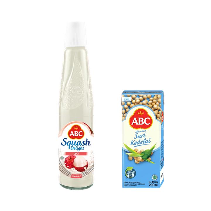 

ABC Sirup Squash Delight Leci 450 mL + Minuman Sari Kedelai 200 mL